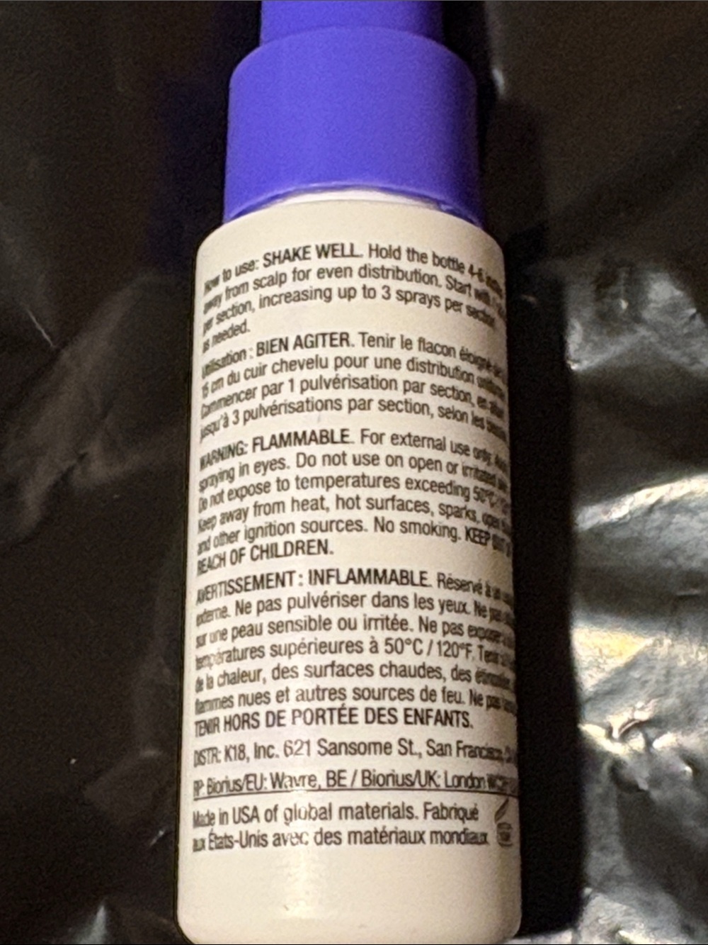 K-18 Airwash Dry Shampoo Spray 47ml/1.6oz - Picture 2 of 3